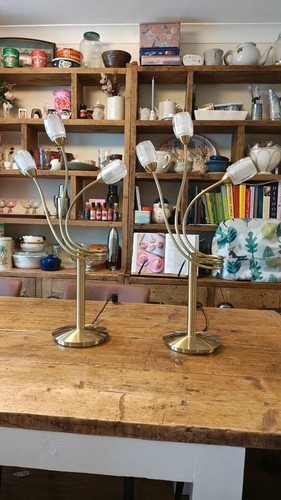 Pair vintage dar brass - of,