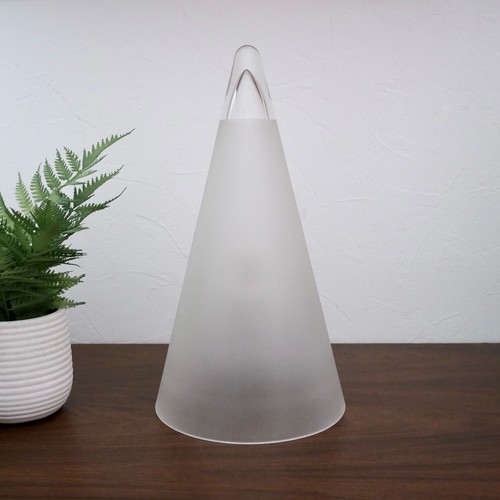 Vintage frosted glass icicle - frosted,