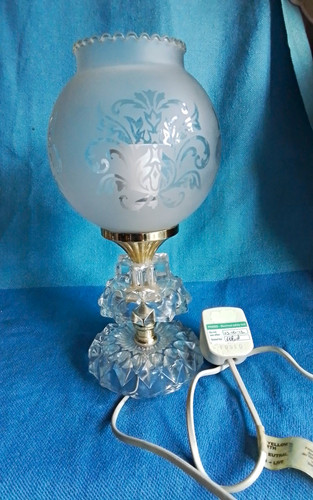 Vintage globe glass floral - glass,