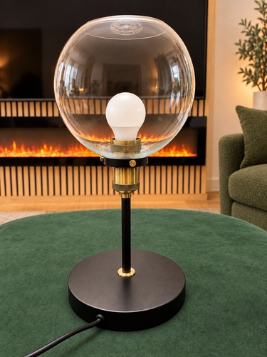 Black gold table - &, smoked