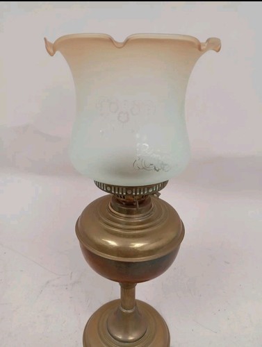 Vintage brass oil - vintage, lamp