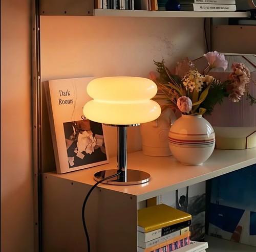 Glass lamp warm led - glass, bauhaus