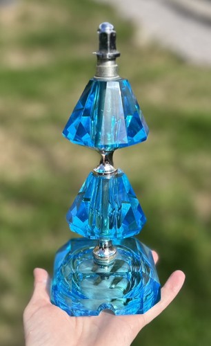 Vintage mid century blue cut - vintage,