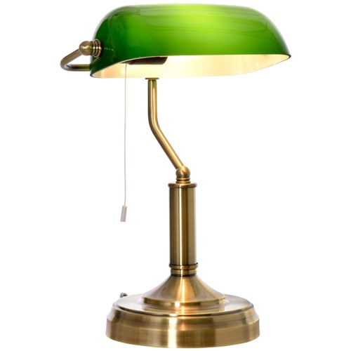 Banker table lamp with - table,