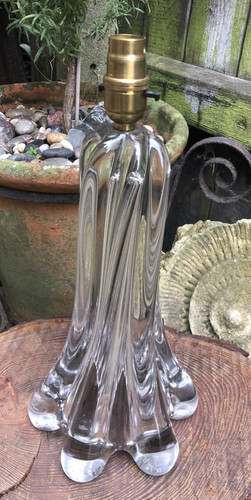 Vintage glass table lamp - vintage,